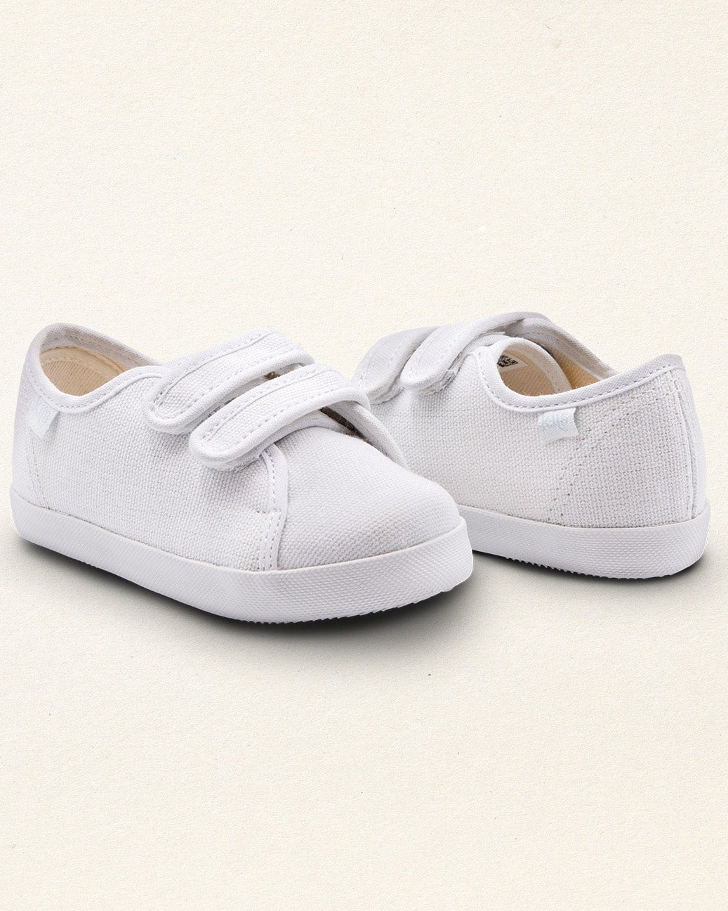 Washable canvas kids shoe in white – Kits Footwear